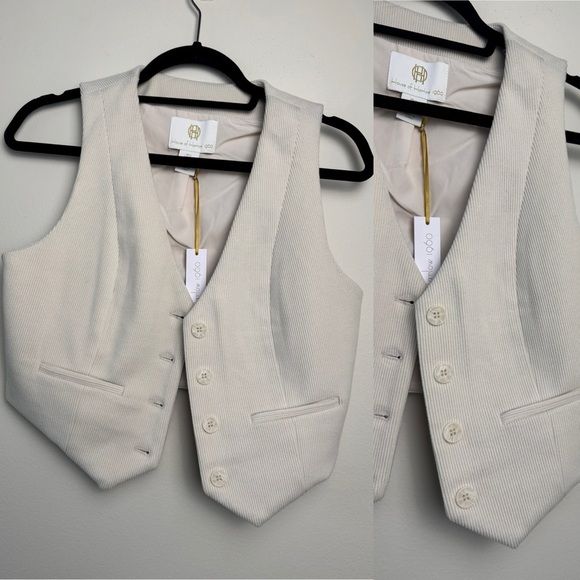House of Harlow 1960 Jackets & Blazers - House of Harlow 1960, White Vest (new with tag)